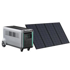 an image of a solar powered generator on wheels