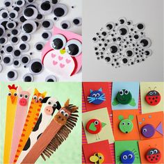 four pictures with different types of crafts on them