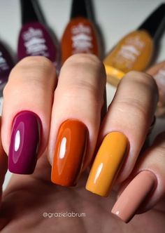 Unghie Sfumate, Fall Gel Nails, Fall Acrylic Nails, Pretty Nail Art Designs, Hot Nails, Nail Art Ideas