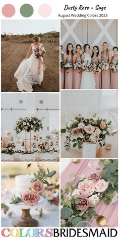 wedding color palettes for the bride and groom