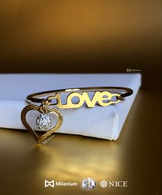 a bracelet with the word love written on it