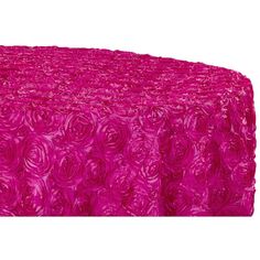 Wedding Rosette SATIN 132 Round Tablecloth - Fuchsia - CV Linens Roses Colors, Rosette Tablecloth, 120 Round Tablecloth, Satin Background, Burlap Tablecloth, Black Tablecloth, Fuchsia Wedding, Sequin Table, Reception Tables