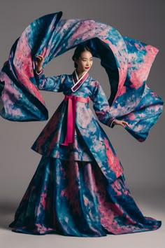 Hanbok’s Abstract Beauty Traditional South Korean Clothing, Unique Traditional Dresses, Hanfu Inspired Fashion, Korean Heritage, Traditional Asian Clothing