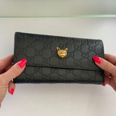 Gucci Line : Guccissima Type : Long Wallet (Bi-Fold) Size (Hxwxd) : 10cm X 19cm X 3cm / 3.93'' X 7.48'' X 1.18'' Condition : Used (Very Good) If You Want To See More Pictures Write To Me. Gucci Wallet Women, Bags Gucci, Gucci Wallet, Write To Me, Gucci Black, Gucci Bags, Long Wallet, Gucci Bag, Leather Women