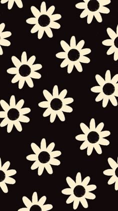 a black and white flower pattern is shown