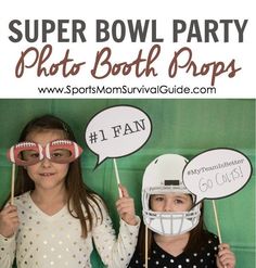 Throw a Last Minute Super Bowl Party (with HARDWARE STORE decor) | | SportsMomSurvivalGuide.com Super Bowl Photo Booth, Super Bowl Crafts For Kids, Superbowl Sunday, Football Diy