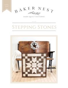 an advertisement for a quilting store with the words,'stepping stones'on it