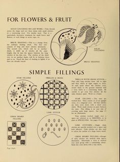 an advertisement for flowers and fruit from the early 1900's, showing different types of flower designs