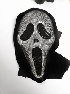 ♡ Handmade custom Bling Scream (Ghost Face) Mask! Available in an assortment of colors and designs!   ♡ If you have any design requests, please feel free to message me! Some ideas for customization: single-color, multi-color, bloody, neon, etc. ♡ Made with high-quality glass crystals (Swarovski Crystals are also available upon request)  Please note that prices and delivery time may vary depending on colors, additional designs, etc.  ♡ ♡ ♡ This is a handmade item. All items are unique and will vary in some form slightly. This purchase is final sale and non-fundable. ♡ ♡ ♡ Ghost Face Mask, Scream Mask, Crystals Swarovski, Custom Bling, Ghost Face, Costume Masks, Costume Mask, Ghost Faces, Costume Accessories