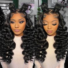 Alipearl Hair 2024 Pre Everything Wig: 
Pre Styled, 
Pre Baby Hair, 
Pre Cut HD Lace,
Pre Plucked Hairline, 
Pre Bleached Small Knots, 
6*8 & 13*6 Parting Max Lace Wig,
Bouncy Wand Curl Human Hair Ready To Go Wig Lace Fronts Black Women, Up And Down Hairstyles Weave Curly, Hd Lace Frontal Wigs, Full Lace Front Wigs, Loose Deep Wave, Birthday Hairstyles, Affordable Wigs, Jet Black Hair, Long Hair Wigs