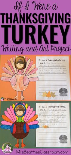 thanksgiving turkey writing and art project for kids