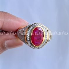 14k Two Tone Gold Over 925 Silver 3 Ct Oval Cut Red Ruby Cross Bishop Men's Ring, Wedding Ring ⭐ Available⭐ > 14K White Gold Plated 925 Sterling Silver > 14K Yellow Gold Plated 925 Sterling Silver > 14K Rose Gold Plated 925 Sterling Silver **WE LOVE CUSTOM ORDERS** YOU ASKED,WE MADE IT (FREE OF COST) ⭐ Item Detail⭐ > Material: Solid Sterling Silver > Gem type: Ruby > Stone Creation: Lab Created > Stone Color: Red > Stone Shape: Oval > Nickel and Lead free > Hypoallergenic / Made for Sensitive Skin ⭐ Shipping ⭐ > Free Shipping US with economy shipping service takes 8-12 business days > 4-5 business days Expedited shipping available > Worldwide shipping is available, contact us for more info ⭐ THE PERFECT GIFT⭐ Jewelry makes an ideal gift: 1. for your loved ones, e.g., girlfriend, fiancée, w Red Oval Hallmarked Diamond Ring, Anniversary Ruby Signet Ring, Red Ruby Signet Ring For Wedding, Classic Red Signet Ring For Anniversary, Oval Ruby Red Signet Ring, Red Oval Ruby Signet Ring, Red Ruby Oval Signet Ring, Oval Ruby Signet Ring In Red, Oval Red Ruby Signet Ring