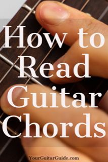 someone playing guitar chords with the words how to read guitar chords