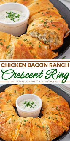 this chicken bacon ranch crescent ring is an easy and delicious appetizer for any occasion