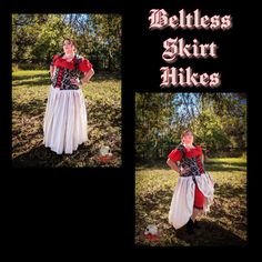 Skirt Hikes are used to lift long, full skirts up off the ground, but most skirt hikes are made of leather, are heavy, and hang off belts. Well, not all ladies wear a belt, but they still need their skirts hiked. Having seen some options that use suspender clamps to clip to the corset and then to the skirt, I found that those can often pull at or snag on fabrics. I wanted something a little more gentle on my skirts and corsets and came up with this design. They simply slip into the skirt and loop into themselves, holding the skirts up and out of the way. Available in colors to match every outfit! Skirt Hikes Diy, Diy Skirt, Ladies Wear, Full Skirts, Inverness, Women's Costumes, Corsets, Belts, Hiking