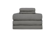 three grey sheets stacked on top of each other