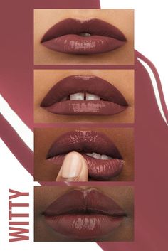 Maybelline | Vinyl Ink Lipcolor | 40 Witty - Tulips.Love.Lashes Maybelline Vinyl Ink, Pretty Lipstick Colors, Bold Lip Color, Free Makeup Samples, Bold Lip, Ombre Lips, Pinterest Makeup