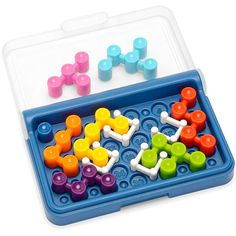 a plastic tray filled with lots of colorful beads