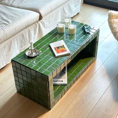 Tiled Coffee Table/Shoe Rack, Shoey Size: 83x38x38cm Grid Design products are %100 handmade which creates a modern atmosphere in living spaces. This product can be used as side table, shoe rack, coffee table, accent table, and product displayer in a store. ATTENTION! We, as The seller, are not responsible for VAT and customs that may be charged by your own country. Every individual order is hand-packaged with multiple layers of protection and shi Table Shoe Rack, Tiled Coffee Table, Tile Table, Apartment Decor Inspiration, Room Stuff, Grid Design, Decoration Inspiration, Apartment Inspiration, Coffee And End Tables