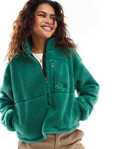 Fleece by The North Face Keep it cosy High collar Partial zip fastening Logo embroidery to front Zip chest pocket Regular fit Wide Jeans, Women Hoodies Sweatshirts, Black Shirt Dress, Swimwear Sale, Maxi Dress Trend, Hoodies For Sale, Adidas Samba, Logo Embroidery, Outdoor Outfit