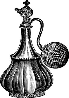 an old fashioned glass vase with a ball on the top, vintage line drawing or engraving illustration