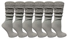 PRICES MAY VARY. 75% Cotton, 10% Acrylic, 10% Polyester, 5% Elastic Imported Pull On closure Machine Wash 6 PAIRS OF WOMENS LIGHTWEIGHT GRAY SOCKS: They can be worn pulled up to the knee as boot socks, or down around your ankle as a scrunch sock. The vintage design will give your look a stylish upgrade. Slouchy crew socks are perfect for lounge or layered under boots Pair with your favorite high top sneakers or boots for a cute retro look. Soft premium cotton for elasticity, breathability, and m High Top Tennis Shoes, Slouch Socks, Grey Socks, Womens Shoe, Slouchy Boots, Fit Womens, Sock Packs, Warm Boots, Socks For Women