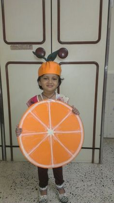 Fruit Costumes For Kids Diy, Fruit Costumes For Kids, Dramatic Play Diy, Orange Costume, Fancy Dress Costumes Kids