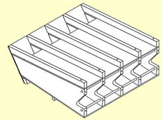 a drawing of the bottom section of a box