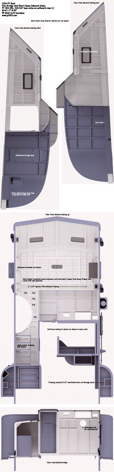 the diagram shows how to make a boat out of wood and metal, with different sections