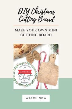 a christmas crafting board with the words make your own mini cutting board