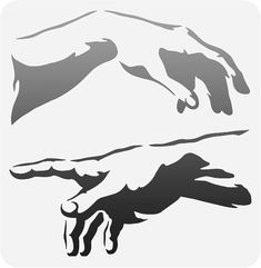 two hands reaching for each other in black and white