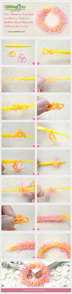 the instructions for how to make a loom bracelet