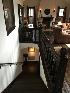 the stairs lead up to the second floor