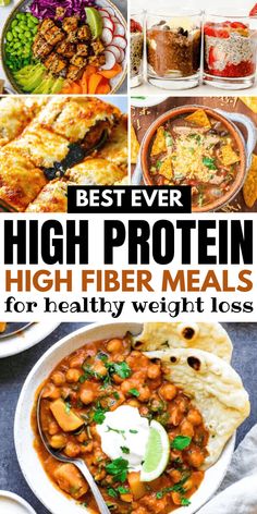 30 High Protein High Fiber Meals (Breakfast, Lunches & Dinners) – Keto Millenial High Protein High Fiber Meals, High Protein Low Carb Recipes Dinner, Blended Overnight Oats, High Protein High Fiber