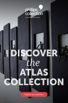 the atlas collection is displayed in black and white, with text that reads discovery the atlas collection