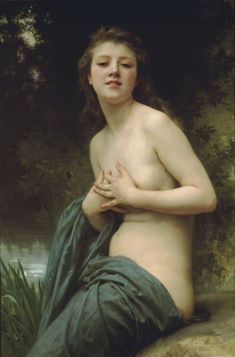 a painting of a naked woman with her hands folded in front of her chest and the words vi the lovers on it