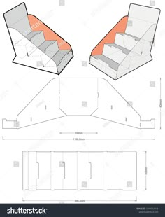 an architectural drawing of the interior and exterior of a building