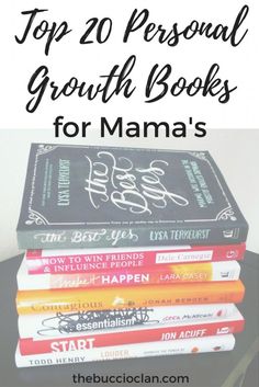 Self care is so important for mama's mental and physical health. Personal growth falls into that self care category. Top 20 Personal Growth Books for Mama's Growth Books, Personal Growth Books, Mental And Physical Health, Personal Development Books, Reading Rainbow, Parenting Books, Reading Material, Self Help Books