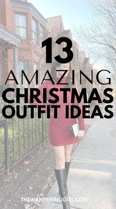 Looking for the best christmas outfits ideas for women? This post shows you 13 insanely classy Christmas outfits whether you're wearing them to a Christmas party, Xmas dinner, Christmas eve dinner, or Christmas photoshoot for family pictures. If you want to wear elegant Christmas fashion or cute Christmas gathering outfits this year, get inspired with these Christmas party ideas outfits! Classy Christmas Outfit, Dinner Christmas, Christmas Eve Dinner, Cute Christmas Outfits, Xmas Dinner