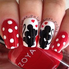 valentine by tinas_polish #nail #nails #nailart Simple Disney Nails, Frozen Nails, Chalkboard Nails