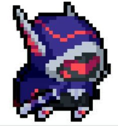 an image of a pixel art style character from the video game sonic and it looks like he