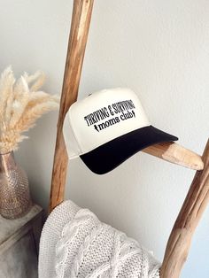 This trucker hat is a unisex fit! The design is an embroidered design. The hat itself is khaki/black with black thread text. This is not a foam trucker. If this needs to be a rush order it is your responsibility to upgrade your shipping in the checkout process! Please allow 7-9 days for you hats to arrive. If the drop down menu has a preorder option that means I have a restock on the way, please allow up to 2 weeks for preorders! I do not accept returns or exchanges! I am not responsible for mis Cheap Casual Trucker Hat For Winter, Cheap Cute Black Trucker Hat, Cheap Black Trucker Hat For Spring, Cheap Brimmed Trucker Hat, Casual Wide Brim Trucker Hat, Cheap Trendy Acrylic Hat, Cheap Trucker Hat With Curved Brim And Embroidered Logo, Cheap Trucker Hat With Embroidered Logo And Curved Brim, Cheap Embroidered Trucker Hat