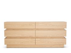 the sideboard is made out of wood and has four drawers on one side, with two