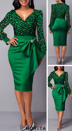 Xmas Dresses, Green Dress Outfit, Dresses Christmas, Corporate Dress, Lace Gown Styles, Christmas Dresses, Dinner Dress Classy, Embroidered Coat, Lace Dress Styles