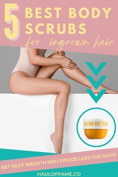 It’s time to roll out the carpet for the 5 best body scrubs that are perfect for exfoliating away your dead skin revealing the smooth glowing skin you never knew you had! These 5 best body scrub products are loved by women worldwide and we’ve even included 4 diy body scrub recipes too! These best exfoliating leg scrubs include drugstore picks and are great for dry skin too. We're sure you'll find the very best exfoliating body scrub for yourself right here so you can upgrade your shower routine. Body Scrub Products, Body Scrub Recipes, Silky Smooth Legs, Diy Body Scrub Recipes, Best Body Scrub, Leg Scrub, Smooth Glowing Skin, Silky Smooth Skin