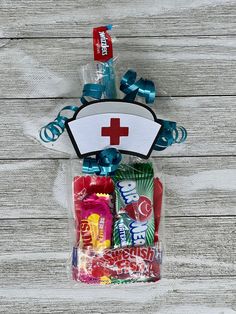 a medical bag with candy and candies in it