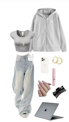 Casual Preppy Outfits, Trendy Outfits For Teens, Cute Lazy Day Outfits, Outfit Inspo Casual, Lazy Outfits, Lazy Day Outfits, Simple Trendy Outfits, School Fits, Cute Everyday Outfits