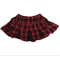 Amazing Tripp Nyc Plaid Skirt Mini Skirt. Red Plaid W/Lace Up Details & Pleats With Black On The Inside. Size Medium Plaid Skirt Mini, Red Plaid Skirt, Skirt Medium, Concert Fits, Tripp Nyc, Skirt Mini, Plaid Mini Skirt, Plaid Skirt, Plaid Skirts