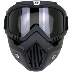 a black mask with goggles on it