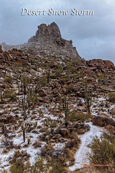 Snow On Pinnacle Peak In North Scottsdale, AZ Desert Snow, Southwest Photography, Old Photo Restoration, Arizona Hiking, Photo Restoration, Photo Editing Services